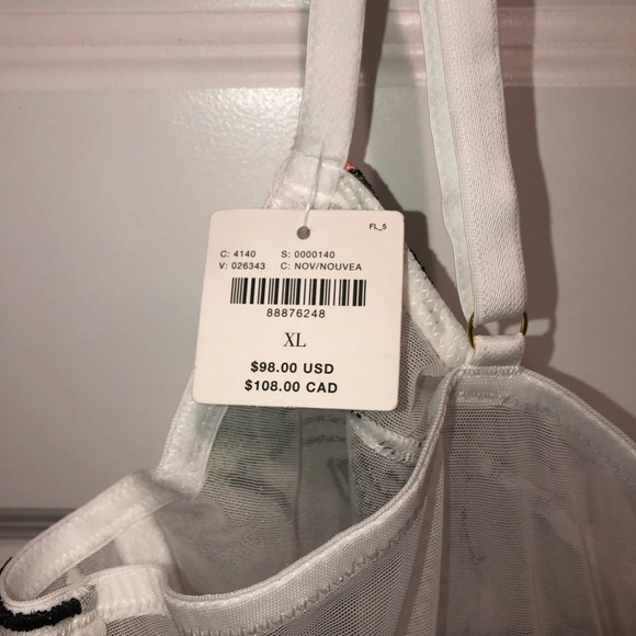 New LYREBIRD By Anthropologie Floral Mesh Embroidered Bodysuit Shaper Sz XL - Picture 11 of 11